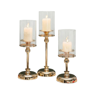 Bougeoir Centre de Table Or