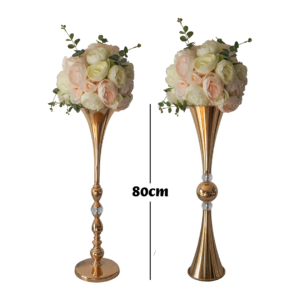 Vase « Trompette » Or (Centre de Table Haut)