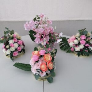 Lot de 4 Compositions Florales Artificielles